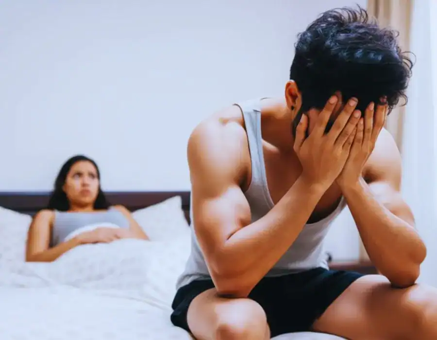 Image of upset man in need of erectile dysfunction treatment Oxfordshire